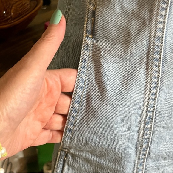 Madewell Denim Sleeveless Seamed Mini Dress A-line Pockets Women’s Size 6 - Picture 6 of 10